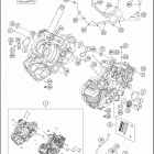 2016 1290 SUPERDUKE R BLACK ENGINE Картер двигателя