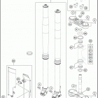 2016 250 XC-W CHASSIS Передняя вилка