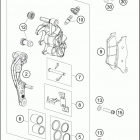 2016 500 EXC SIXDAYS CHASSIS Передний тормозной суппорт