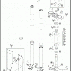 2016 200 XC-W CHASSIS Передняя вилка