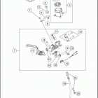 2016 1290 SUPERDUKE R BLACK CHASSIS Главный цилиндр тормозной