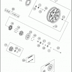 2016 RC 390 WHITE CHASSIS Переднее колесо