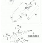 2016 250 XC-W CHASSIS Глушитель