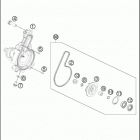 2016 390 DUKE WHITE ENGINE Водяной насос