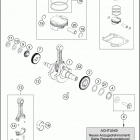2016 390 DUKE WHITE ENGINE Crankshaft , piston