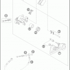 2016 200 XC-W CHASSIS Тормозной суппорт задний