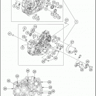 2016 390 DUKE WHITE ENGINE Картер двигателя