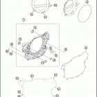 2016 450 XC-W ENGINE Кожух сцепления