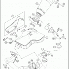 2016 1290 SUPERDUKE R BLACK CHASSIS Глушитель
