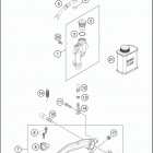 2016 250 XC-W CHASSIS Тормозной цилиндр задний