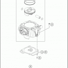 2016 690 DUKE WHITE ENGINE Цилиндры