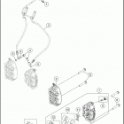 2016 1290 SUPERDUKE R BLACK CHASSIS Тормозной суппорт передний
