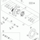 2016 500 EXC SIXDAYS CHASSIS Переднее колесо