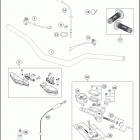 2016 250 XC-W CHASSIS Руль