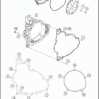 2016 1290 SUPERDUKE R BLACK ENGINE Кожух сцепления