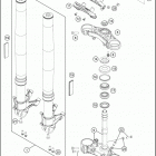 2016 1290 SUPERDUKE R BLACK CHASSIS Передняя вилка