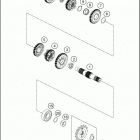 2016 390 DUKE WHITE ENGINE Трансмиссия 2-контрпривод
