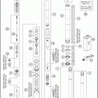 2016 250 SX CHASSIS Передняя вилка в разборе