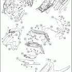 2016 1290 SUPERDUKE R BLACK CHASSIS Обтекатель, крылья