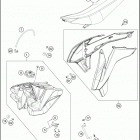 2016 250 SX CHASSIS T ank, sea t , cover