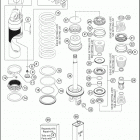 2016 200 XC-W CHASSIS Амортизатор в разборе
