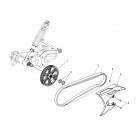 T18AAPF - 2018 SLINGSHOT GT LIMITED EDITION ALL OPTIONS Drive train, driven sprocket, belt and guard - t18aapf a...