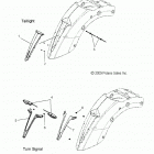 V16DB/DW/TW36 - CROSS COUNTRY/TOURING ALL OPTIONS Electrical, turn signal, rear and taillight - v16db  /  ...
