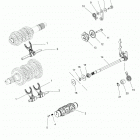 V17FTA/FTB - OCTANE ALL OPTIONS Drive train, shift forks, ratchet and drum - v17fta  /  ...