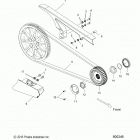 V17CHRAB - HAMMER S ALL OPTIONS Drive train, drive sprocket and belt and guards - v17chr...