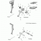 V16DB/DW/TW36 - CROSS COUNTRY/TOURING ALL OPTIONS Chassis, floorboard  /  footpeg, passenger - v16db  /  d...