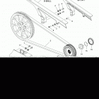 V16HA36/HS36 - HAMMER 8 BALL INTL/HAMMER S ALL OPTIONS Drive train, drive sprocket and belt and guards - v16ha3...