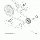 V16XB36EU - JACKPOT INTL Drive train, drive sprocket and belt and guards - v16xb3...