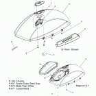 V16YW36/UW36 - MAGNUM/MAGNUM X-1 ALL OPTIONS Body, saddlebag asm., lid - v16yw36  /  uw36 all options...