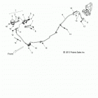 V16DB/DW/TW36 - CROSS COUNTRY/TOURING ALL OPTIONS Brakes, brake line, rear, non-abs - v16db  /  dw  /  tw3...