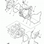 YZ125  (YZ125K2) Крышка картера двигателя