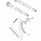 YZFR1 (YZFR1JL/YZFR1JB/YZFR1JCB/YZFR1JCL) Цепь механизма газораспределения