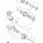 TW200  (TW200J1/TW200J1C) Коленчатый вал и Поршень