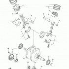 V STAR TOURER (XVS13CTHL/XVS13CTHCL) Коленчатый вал и Поршень