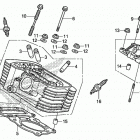 VT750CS Задняя головка цилиндров