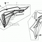CRF450L Облицовка радиатора