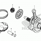 CRF250R AC Коленчатый вал и поршни