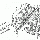 CRF50F Картер двигателя