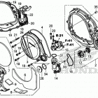 CRF450L Крышка картера правая