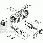 GL1800DA Коленчатый вал и поршни