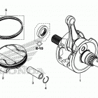 CRF450X Коленчатый вал и поршни