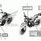 CRF450L Лейбл предостережения