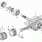 Z125M Коленчатый вал и поршни
