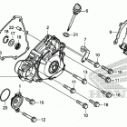 CRF450RX Крышка картера левая