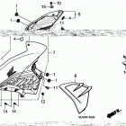 CB500X Обтекатель средняя часть