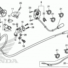 CRF110F Рычаги,тросы и рулевые переключатели